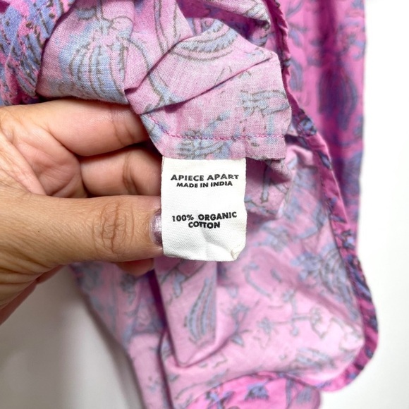 Apiece Apart Los Altos Floral Print Mock Neck Blouse Small - Picture 9 of 12
